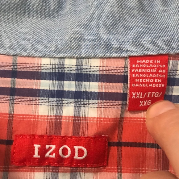 🔸5/30$!! IZOD Button Down Plaid Shirt - Picture 6 of 10